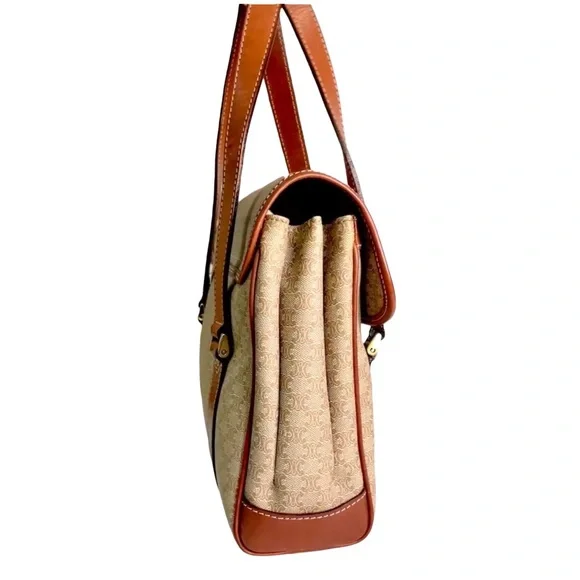 CELINE Vintage Macadam Top handle Bag with COA - Picture 10 of 17